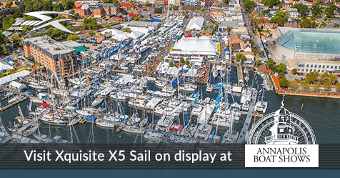 Visit the award winning Xquisite X5 Sail yacht on display at the Annapolis Sailboat Show 2018