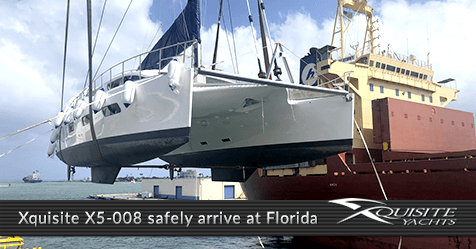 Xquisite Yachts X5-008 safely arrived at Florida