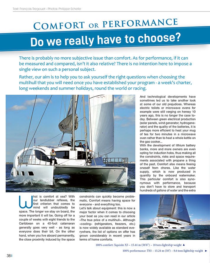 Xquisite Yachts in Multihulls World - X5 Sail: 100% Comfort