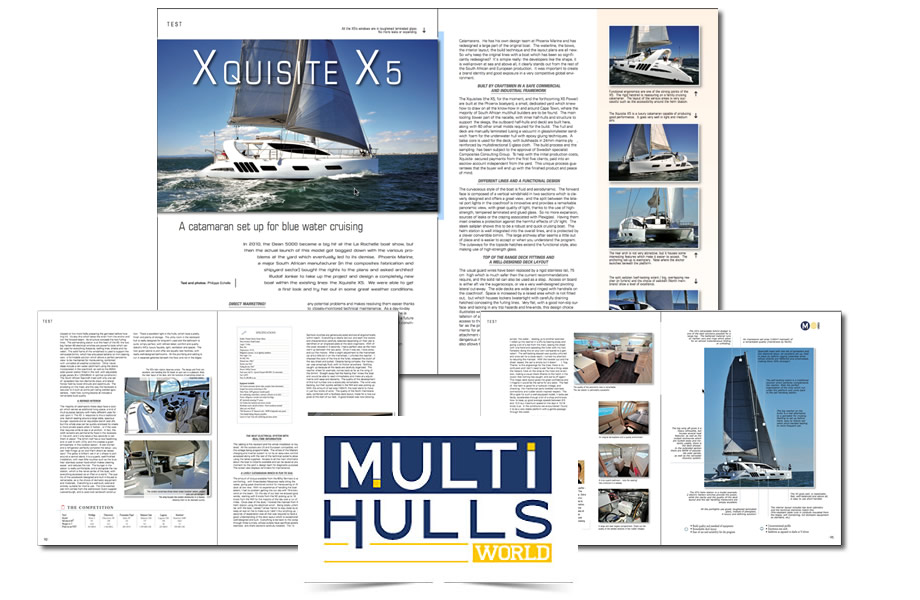 x5 sail full test in multihull magazine 