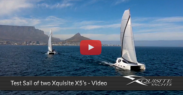 Test sail of two Xquisite X5 sailing together in Cape Town!