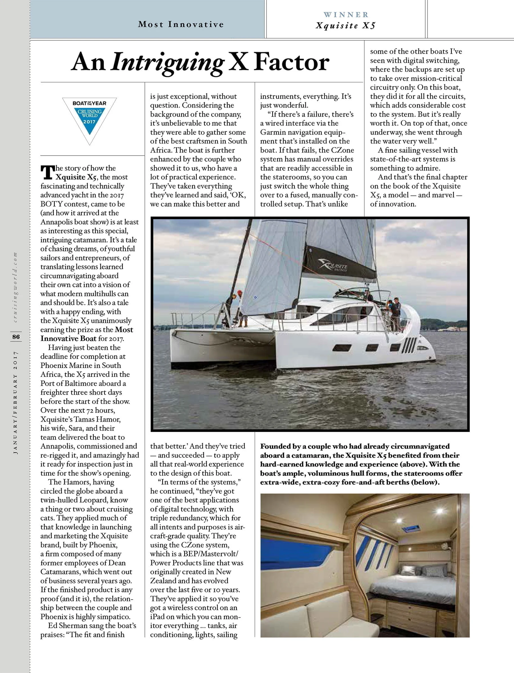 Xquisite X5 - Boat of The Year 2017
