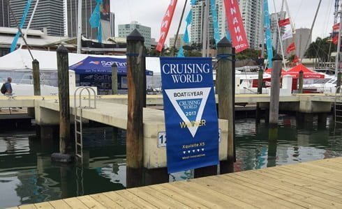 The Miami Boat Show has been open - Come Visit X5 Sail - Best boat of 2017 winner!