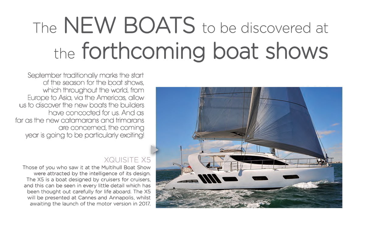 The X5 Sail in the newest Multihulls World Magazine