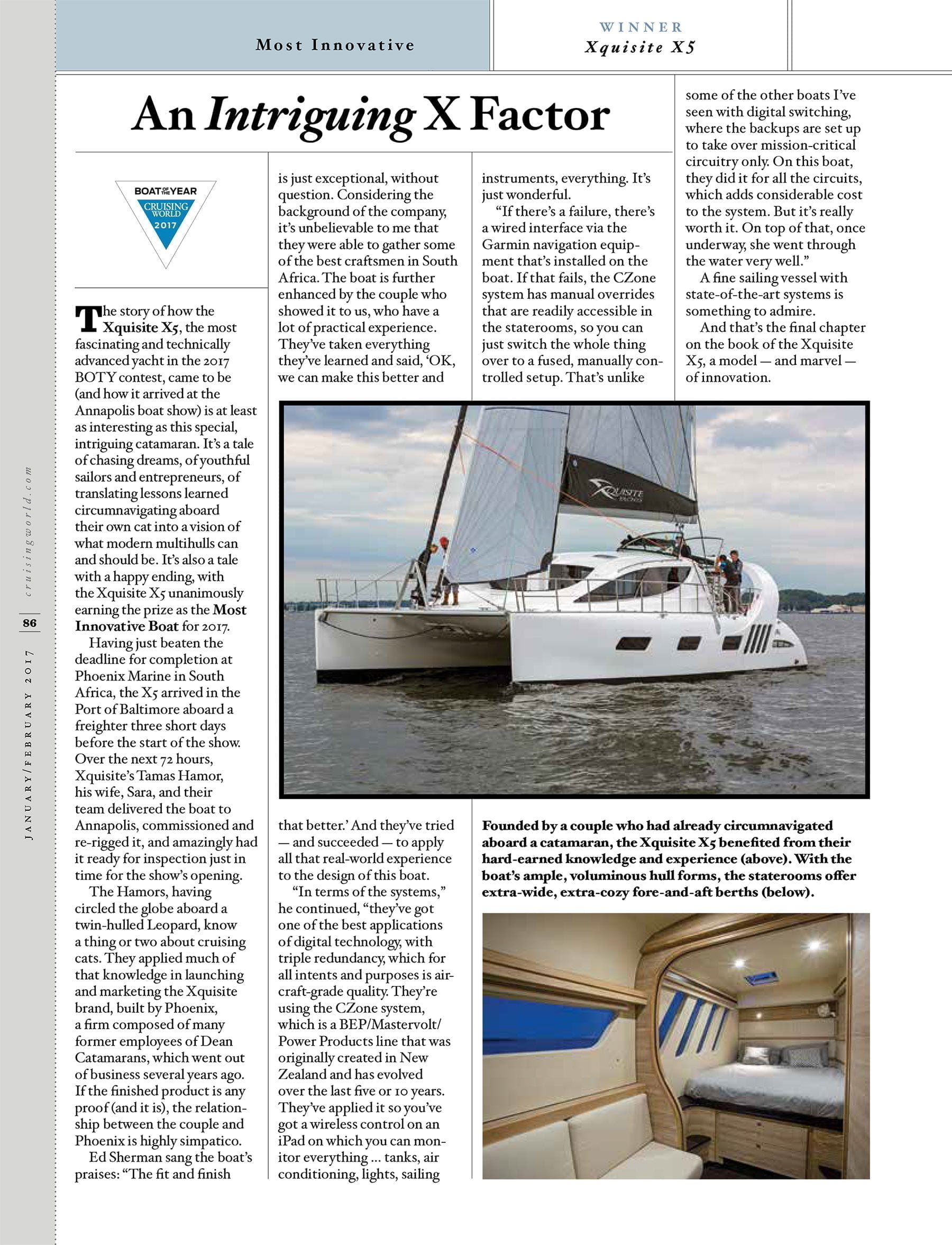 Xquisite X5 - Boat of The Year 2017