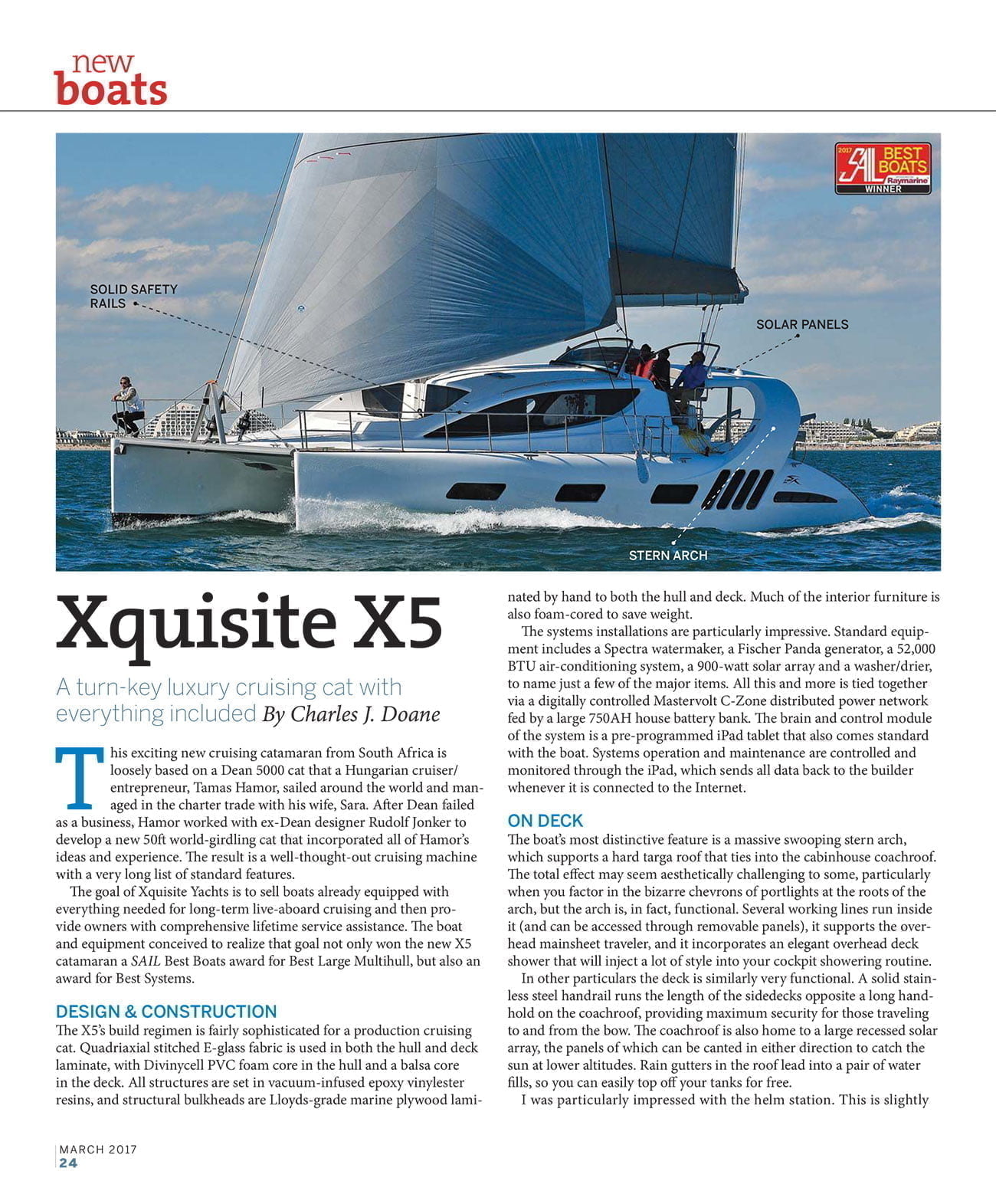 The new X5 Sail in the Sail magazine - reviews