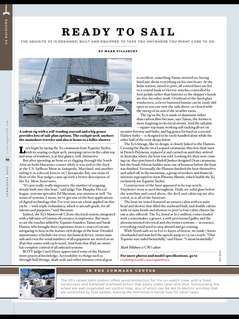 The Xquisite X5 Sail in the newest Cruising World magazine