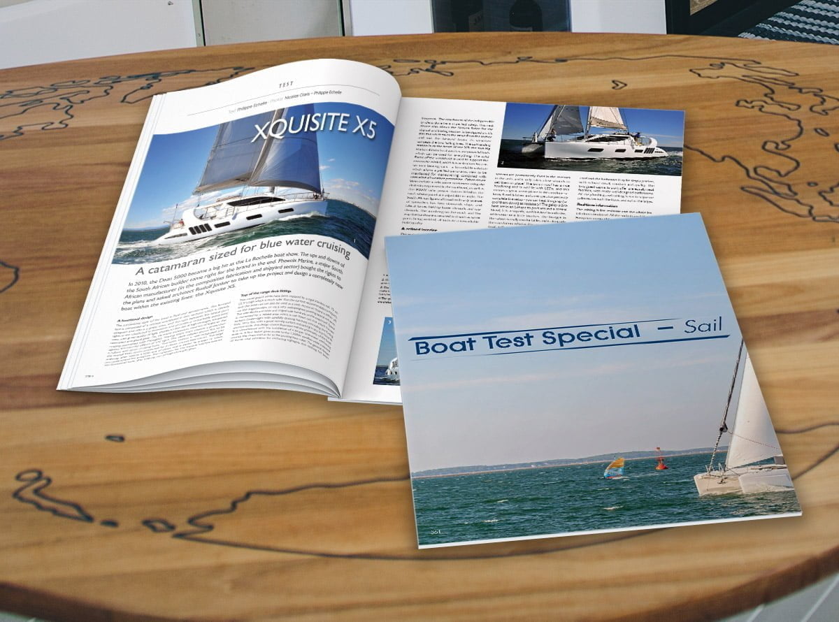 Multihulls World 'Boat tests' edition raves about Xquisite's X5 Sail catamaran