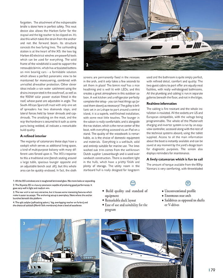 Multihulls World 'Boat tests' edition raves about Xquisite's X5 Sail catamaran
