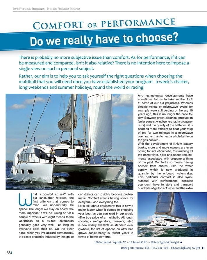 Xquisite Yachts in Multihulls World - X5 Sail: 100% Comfort