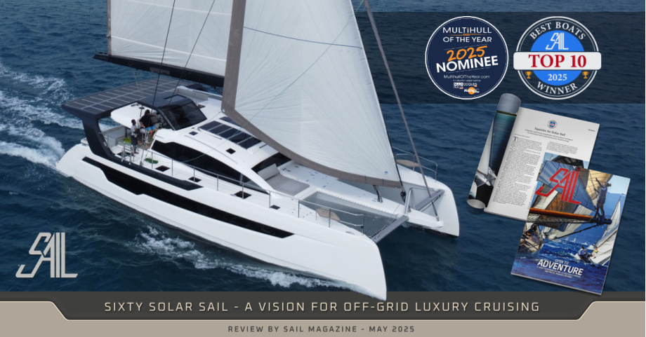 Sixty Solar Sail: A Vision for Off-Grid Luxury Cruising - review by SAIL Magazine